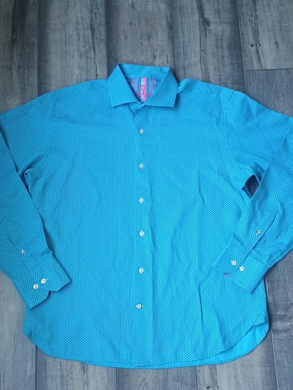David Jones Men's Micro-Print Casual Button-Down Shirt